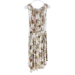 J. Jill Women's Sleeveless Pleated Paisley Floral Midi Dress - XS